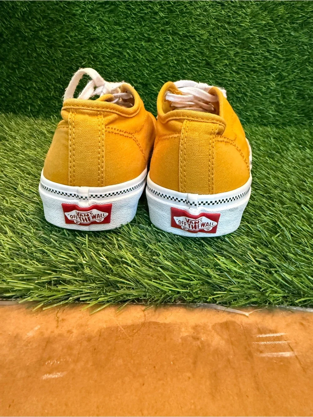 Vans Doheny Canvas Lace-Up Sneakers in Mustard Yellow women 7